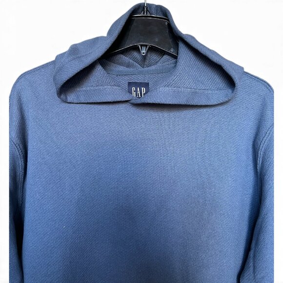 GAP Men's Textured Hoodie Blue Size L - Picture 7 of 12